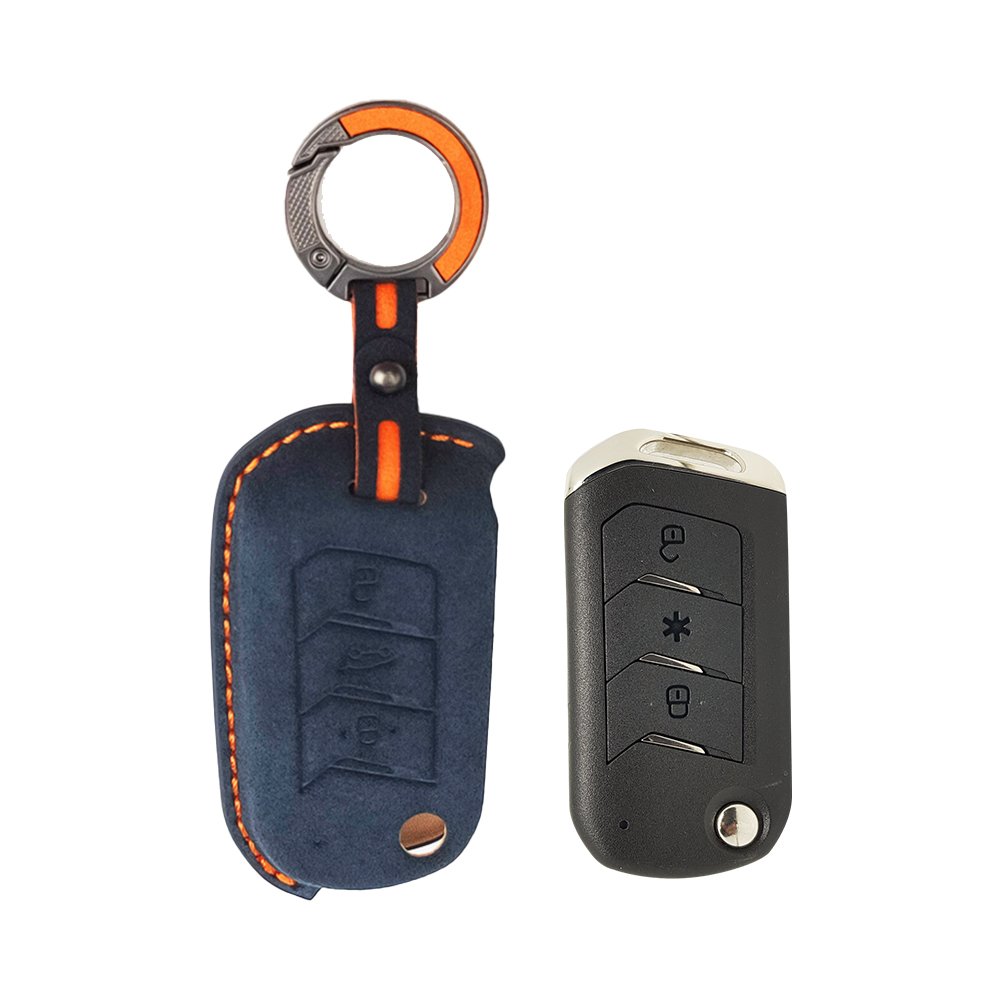 Alcantara Leather Key Cover – Mahindra (ALC-09)