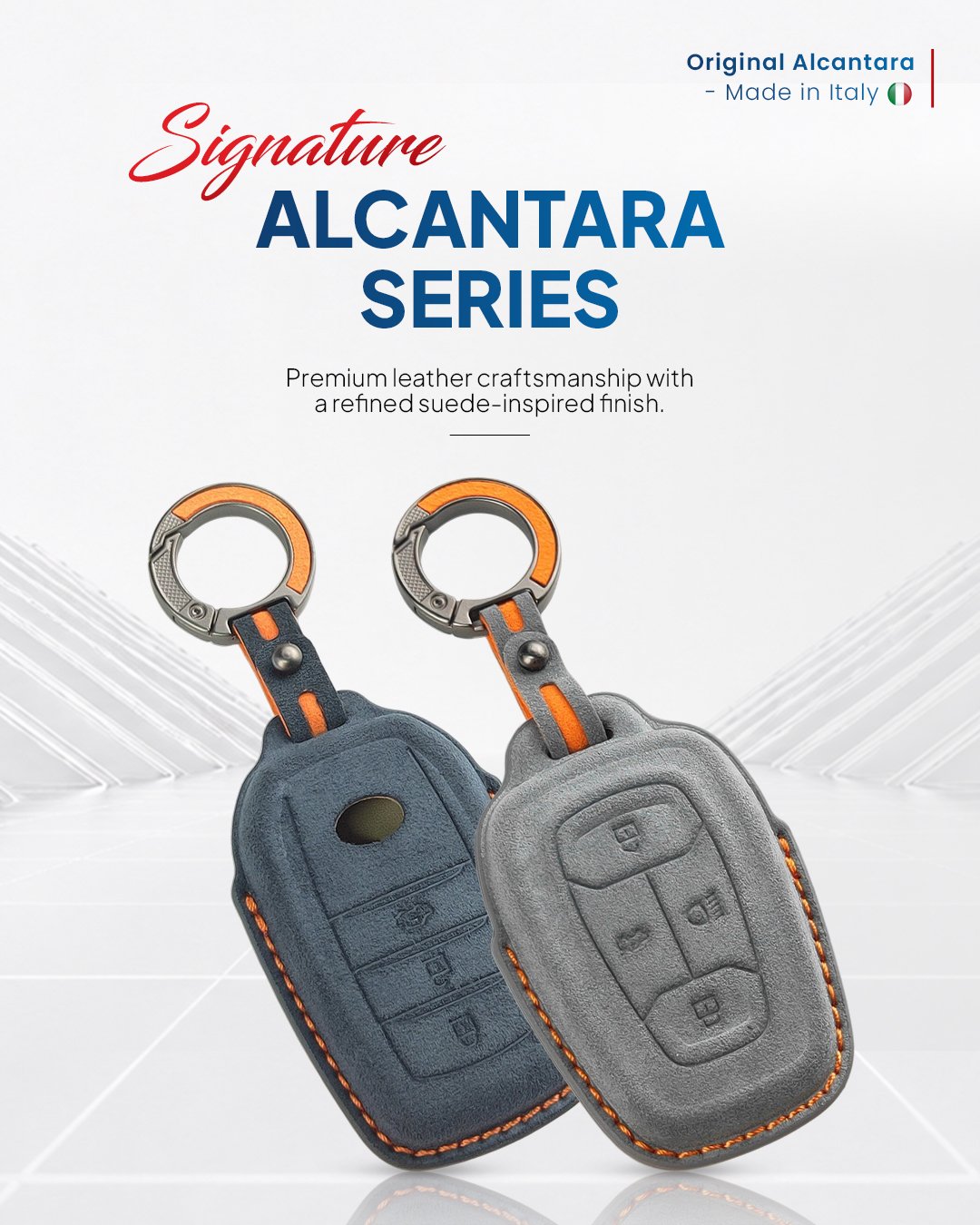 Alcantara Leather Key Cover – Honda (ALC-24) feature 1